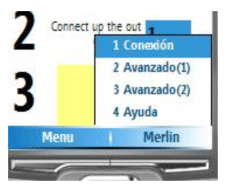 Menu de opciones